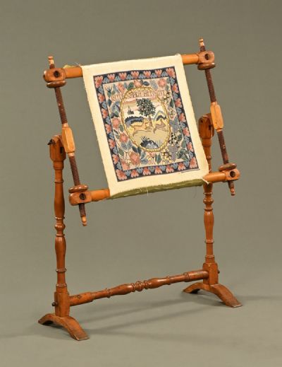Victorian Tapestry Frame & Needlework at Dolan's Art Auction House