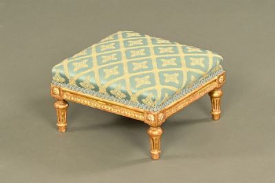 19th Century Giltwood Stool at Dolan's Art Auction House