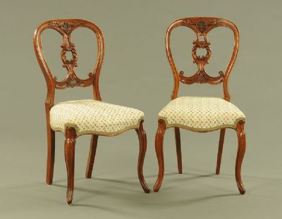 Victorian Walnut Occasional Chairs at Dolan's Art Auction House