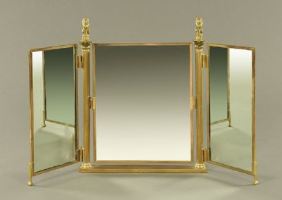 Brass Framed Dressing Table Mirror at Dolan's Art Auction House