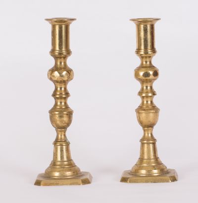Pair of Brass Candlesticks at Dolan's Art Auction House