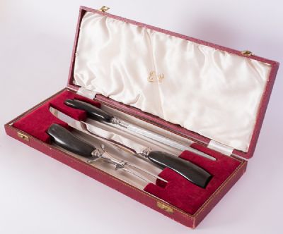 Three Piece Carving Set at Dolan's Art Auction House