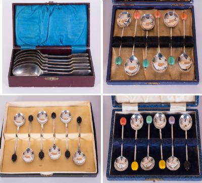 4 Cased Sets of Cutlery at Dolan's Art Auction House