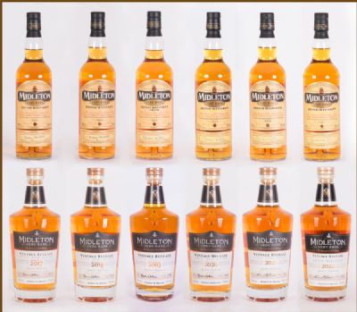 Collection of 12 Midleton Very Rare Irish Whiskeys, 2012 to 2022 at Dolan's Art Auction House