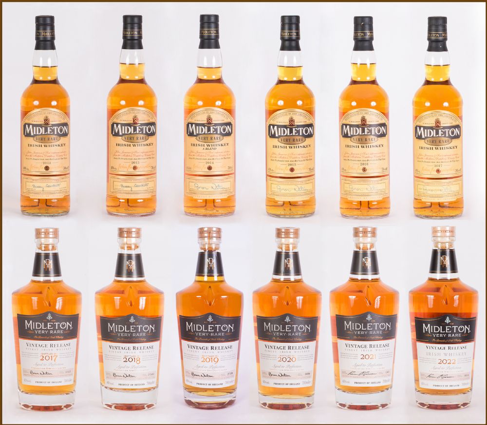 Collection of 12 Midleton Very Rare Irish Whiskeys, 2012 to 2022