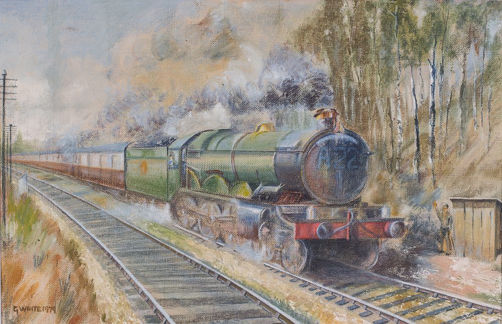 Lot 154 - OLD STEAM TRAIN by G. White