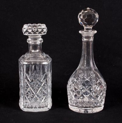 Pair of Glass Decanters at Dolan's Art Auction House
