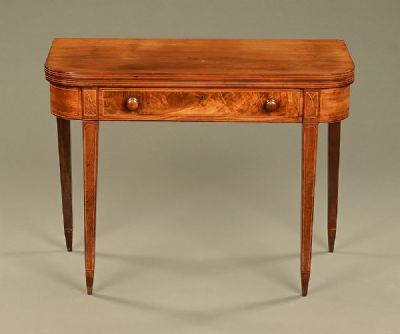 Early 19th Century Inlaid Mahogany Tea Table at Dolan's Art Auction House