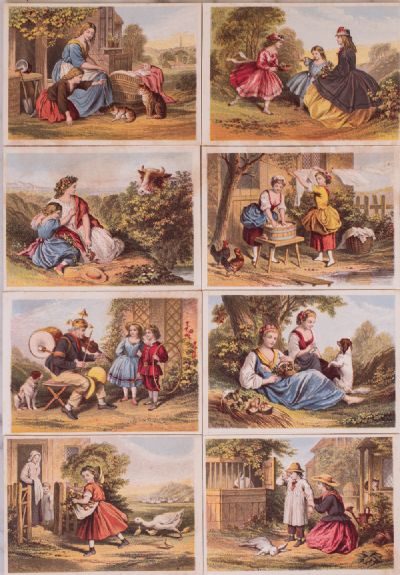 Set of 8 Victorian Hand-Coloured Engravings at Dolan's Art Auction House