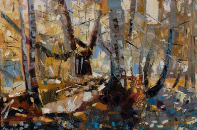 WOODLAND GOLD by Henry Morgan  at Dolan's Art Auction House