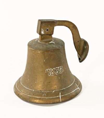Brass Bell, Dated 1839 at Dolan's Art Auction House