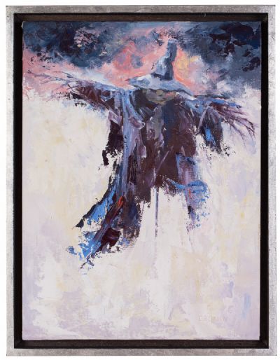 SCARECROW IN THE MIST by Susan Cronin  at Dolan's Art Auction House