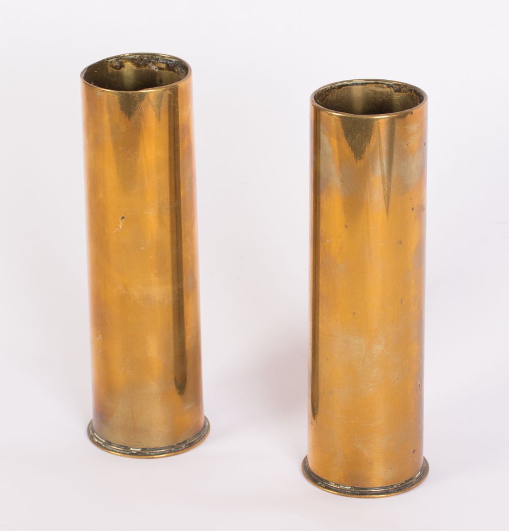 Pair Brass Shell Cases at Dolan's Art Auction House