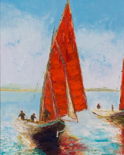 GALWAY HOOKER by Susan Cronin  at Dolan's Art Auction House