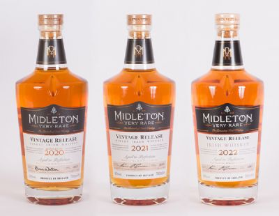 Collection of Midleton Very Rare Irish Whiskeys 2020, 2021 & 2022 at Dolan's Art Auction House