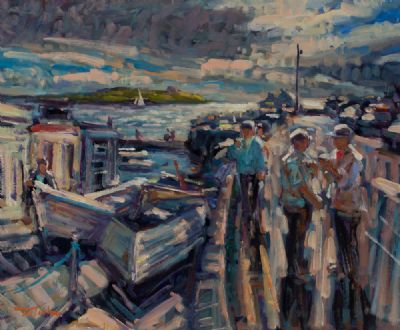 BULLOCK HARBOUR, DALKEY by Norman Teeling  at Dolan's Art Auction House