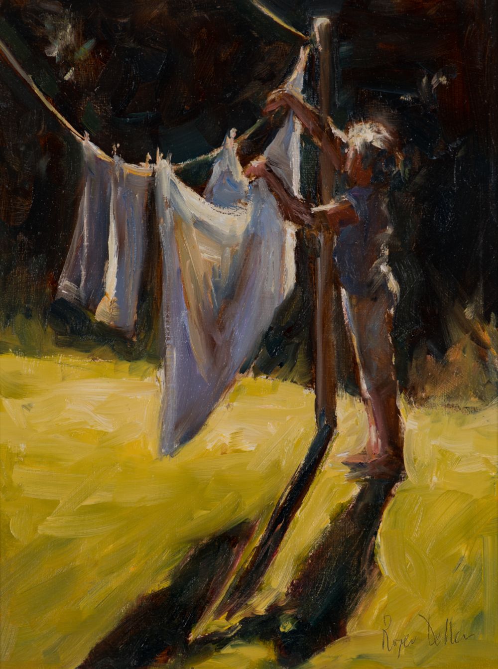 Lot 66 - THE WASHING LINE by Roger Dellar ROI