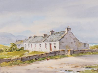 COTTAGES ON ACHILL by Robert Egginton  at Dolan's Art Auction House