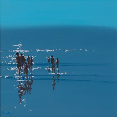 SUMMER BEACH by John Morris  at Dolan's Art Auction House