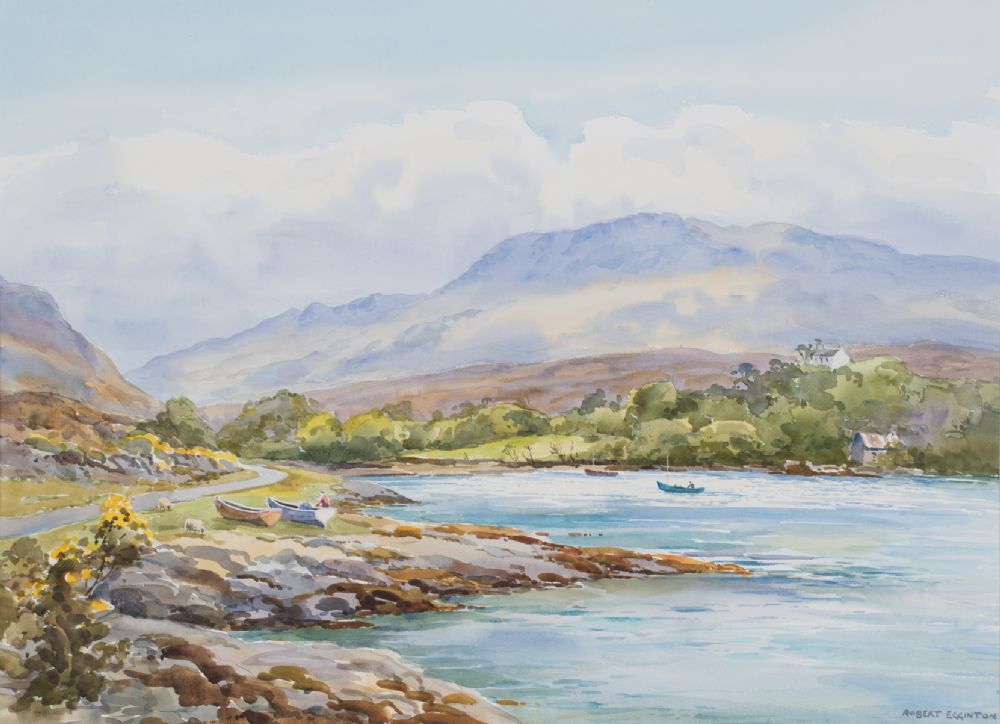 SALROCK CONNEMARA (End of Killary Harbour) by Robert Egginton  at Dolan's Art Auction House