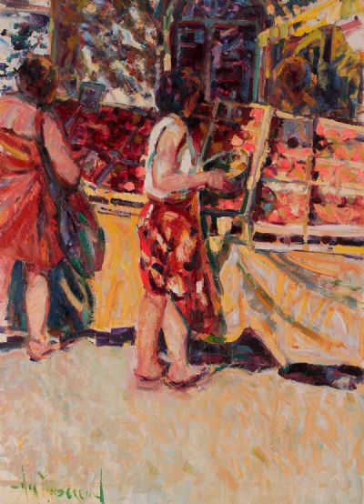 THE FRIDAY MARKET by Arthur K Maderson  at Dolan's Art Auction House