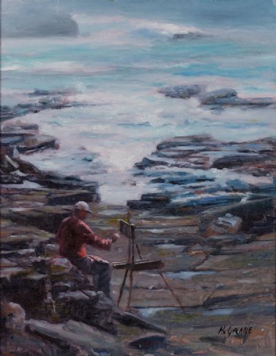 PAINTING EN PLEIN AIR, CO WEXFORD by Henry McGrane  at Dolan's Art Auction House