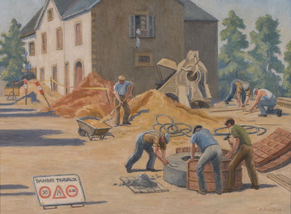 Lot 102 - DANGER, MEN AT WORK by Rachel Ann le Bas, 1923 - 2020