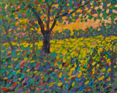 UNDER THE SHADE OF THE APPLE TREE by Paul Stephens  at Dolan's Art Auction House