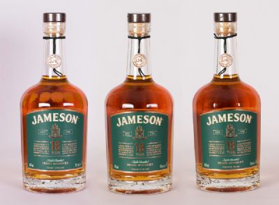 Jameson 18 Year Old Irish Whiskey, Collection of 3 Bottles at Dolan's Art Auction House