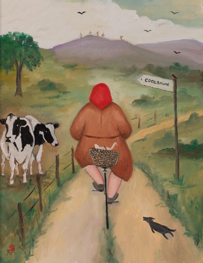THE LAST TEN MILES TO COOLBAWN by John Schwatschke  at Dolan's Art Auction House