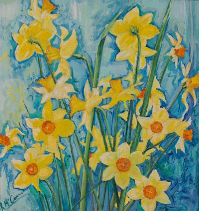 FRESH DAFFODILS by Rachel McCormick  at Dolan's Art Auction House
