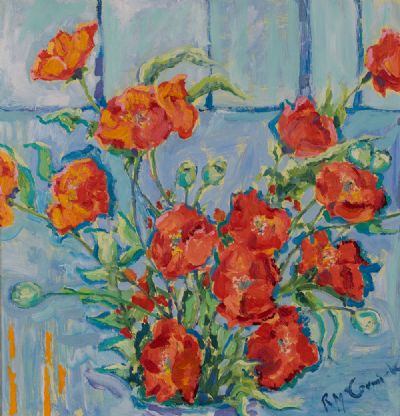HAPPY POPPIES by Rachel McCormick  at Dolan's Art Auction House