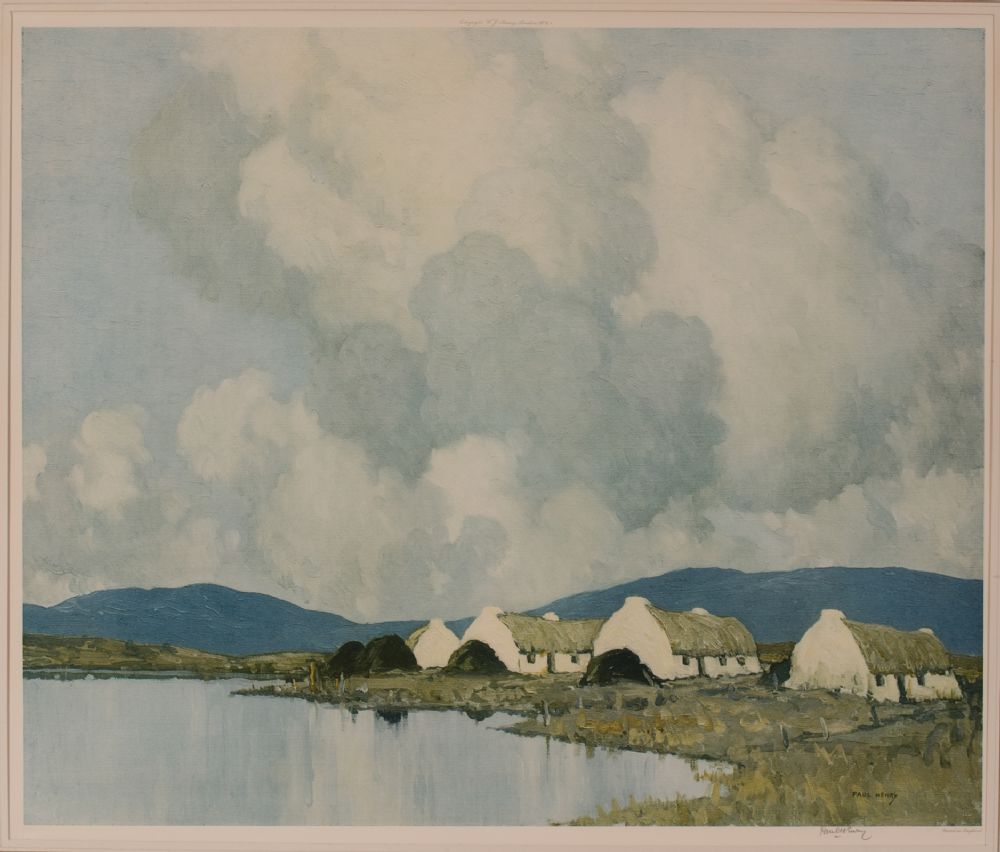 COTTAGES, CONNEMARA by Paul Henry RHA at Dolan's Art Auction House