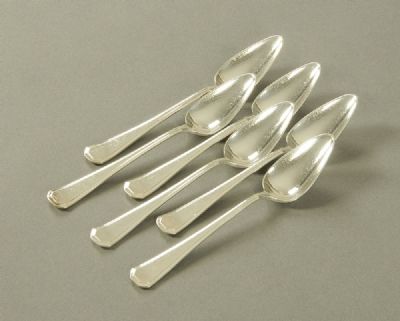 Set of 6 Silver Fruit Spoons at Dolan's Art Auction House
