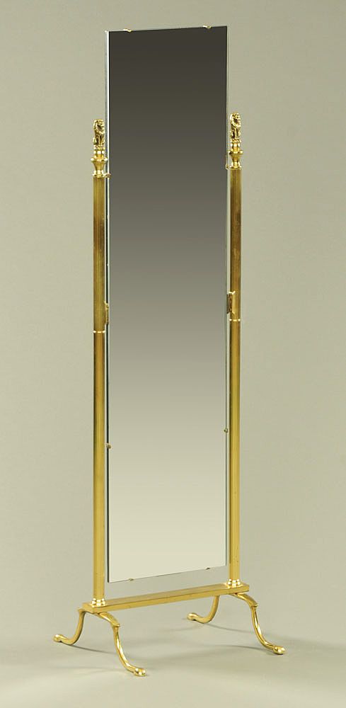 Brass Cheval Mirror