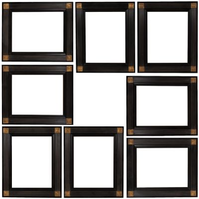 Eight Black & Gold Frames at Dolan's Art Auction House