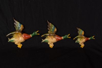 Set of 3 Vintage Ducks in Flight at Dolan's Art Auction House