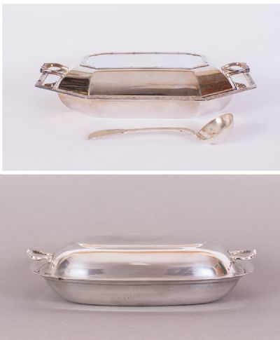 2 Silver Plated Entree Dishes at Dolan's Art Auction House