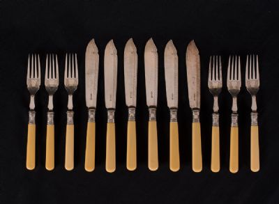 Set of Plated Fish Knives & Forks at Dolan's Art Auction House