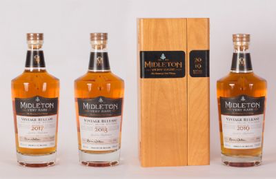 Midleton Very Rare Irish Whiskeys 2017, 2018 & 2019, Collection of 3 bottles at Dolan's Art Auction House
