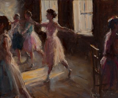 REHEARSAL IN THE MORNING SUN by Roger Dellar ROI at Dolan's Art Auction House