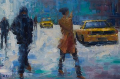 WINTER IN NEW YORK by Howard Ross  at Dolan's Art Auction House