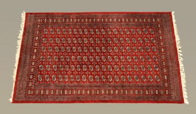 Indian Bokhara Silky Pile Rug at Dolan's Art Auction House