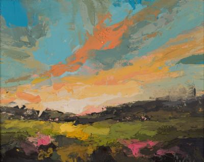 SUN DRENCHED LANDSCAPE II by Michael Morris  at Dolan's Art Auction House