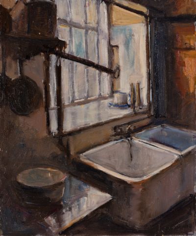 THE OLD BELFAST SINK by Roger Dellar ROI at Dolan's Art Auction House