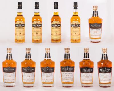 Collection of 11 Midleton Very Rare Irish Whiskeys, 2014 to 2023 at Dolan's Art Auction House