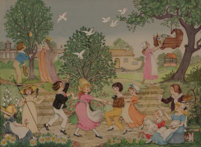 NURSERY RHYMES by Patience Arnold  at Dolan's Art Auction House