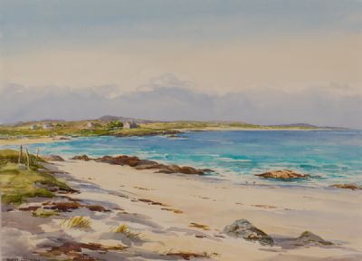 TURQUOISE & BLUE IN THE SEA AT MANNIN BAY, CONNEMARA by Robert Egginton  at Dolan's Art Auction House