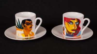 KNUTTEL Coffee Cups & Saucers at Dolan's Art Auction House