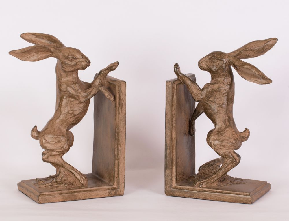 Pair of Hare Bookends at Dolan's Art Auction House